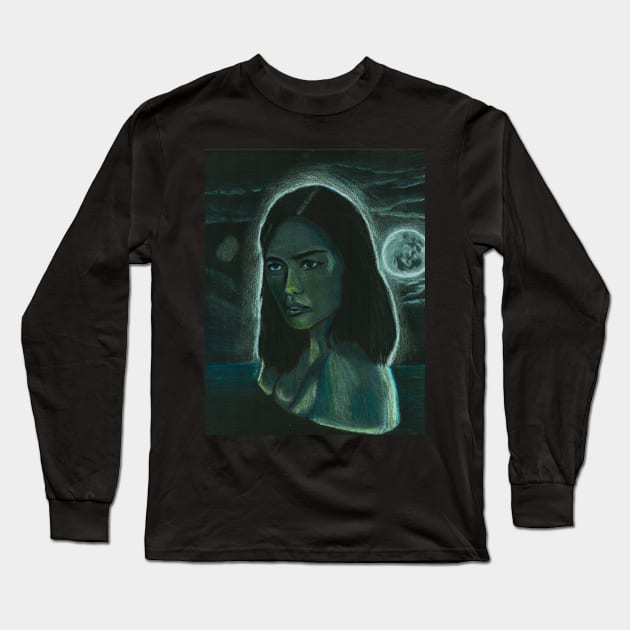 Mermaid Long Sleeve T-Shirt by teenamarie23art